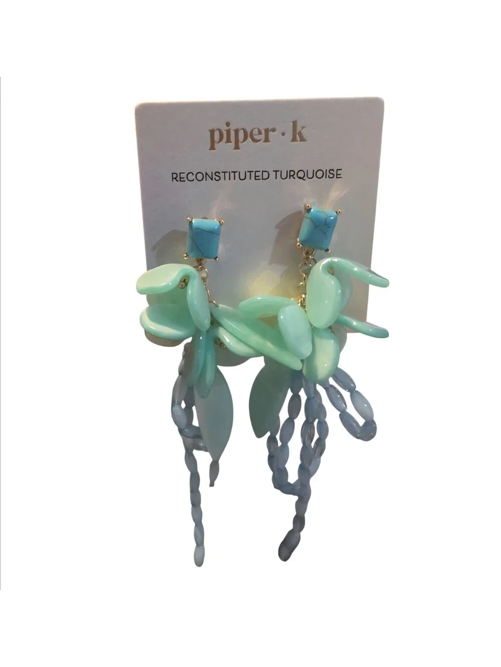 Piper-K Reconstituded Turquoise Earrings